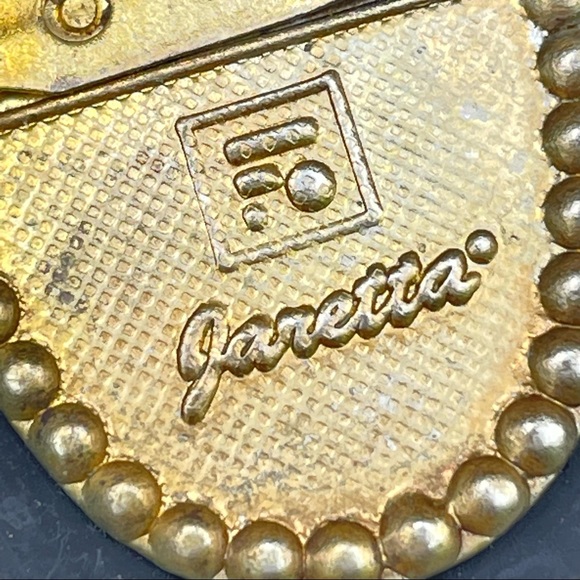 Vintage signed theater masks brooch - Picture 8 of 9